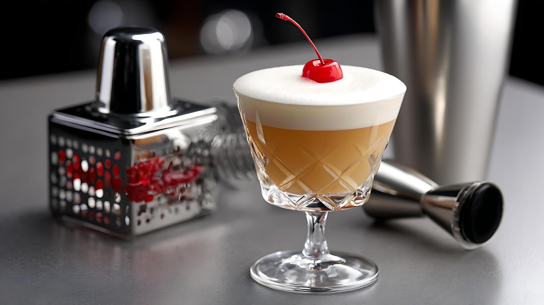 A Cherry On Top For This Frothy Cocktail and Bar Tools photo
