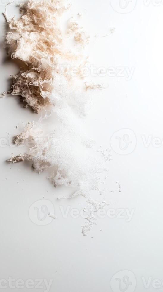 Abstract White Foam Texture Background with Delicate Bubbles and Soft Organic Flow, Perfect for Minimalist Design and Serene Visuals. photo