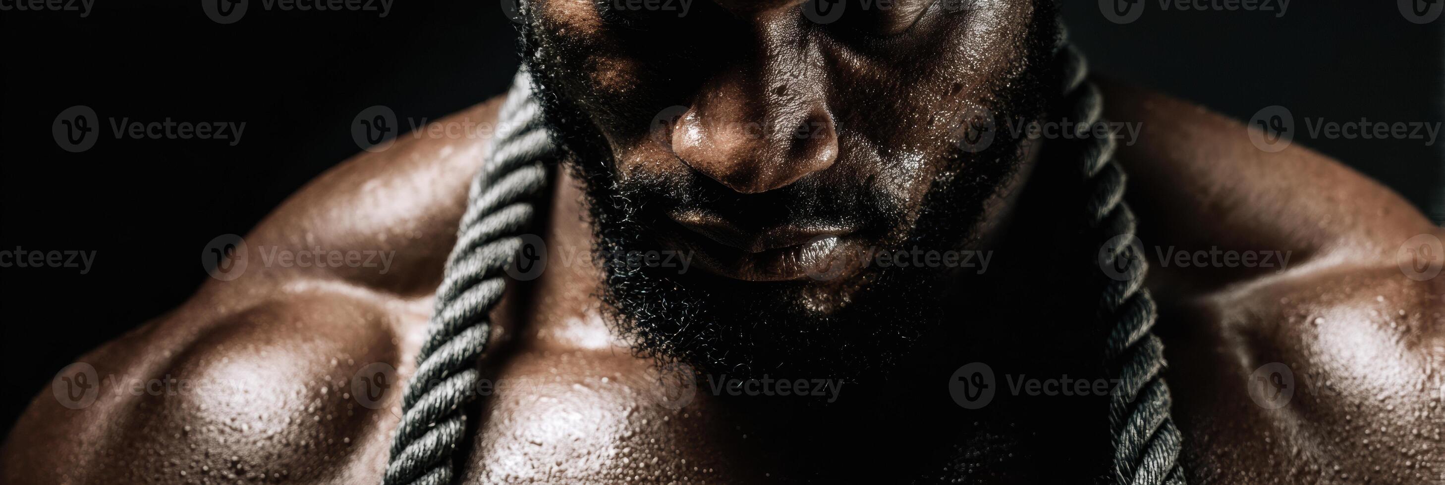 Exploring the Balance Between Strength and Vulnerability in Mens Wellness Through Intense Focus and Resilience photo