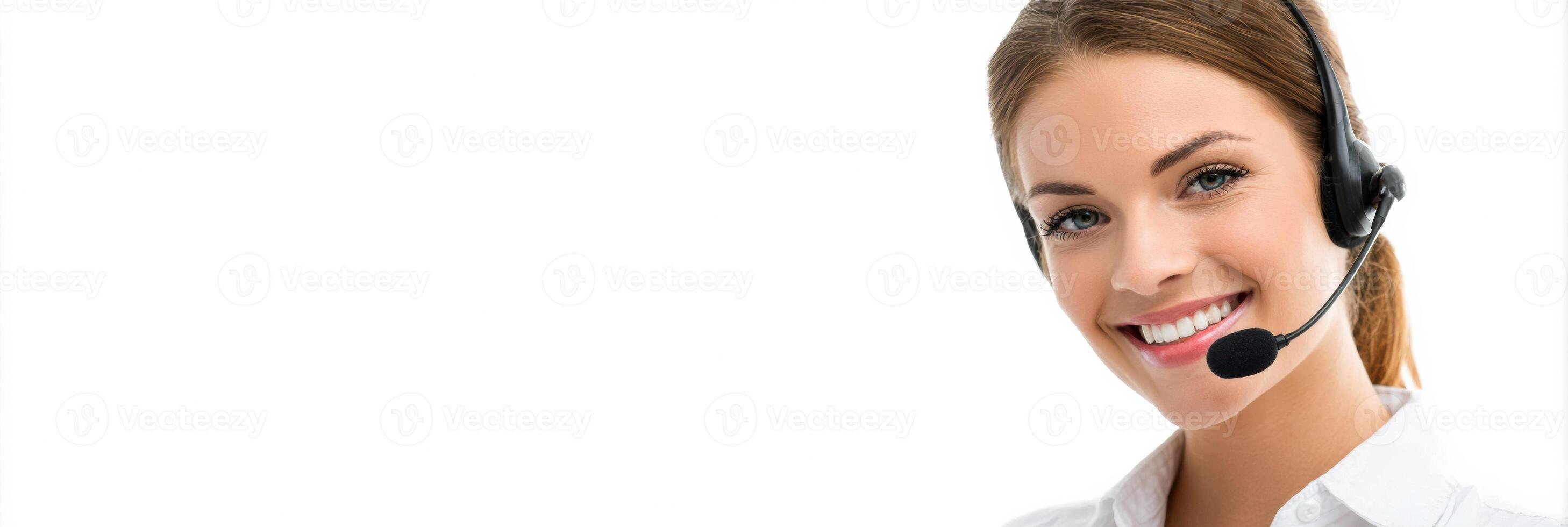 Friendly Customer Support Agent Assisting With Queries in a Bright Workspace During the Day photo