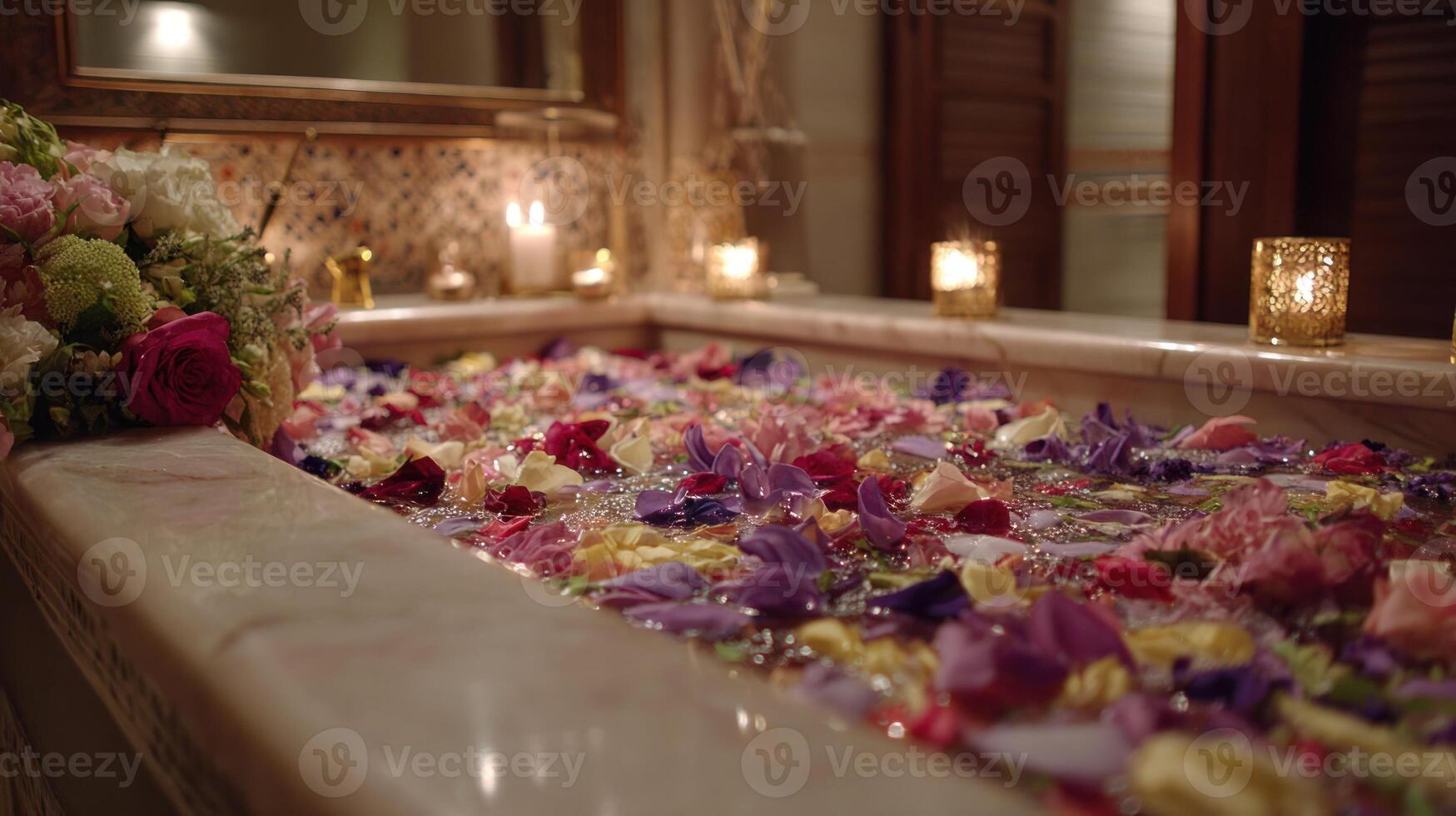 Luxurious flower bath photo