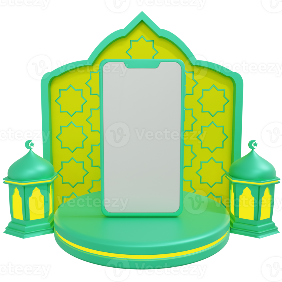 A green phone with a screen on top of it png