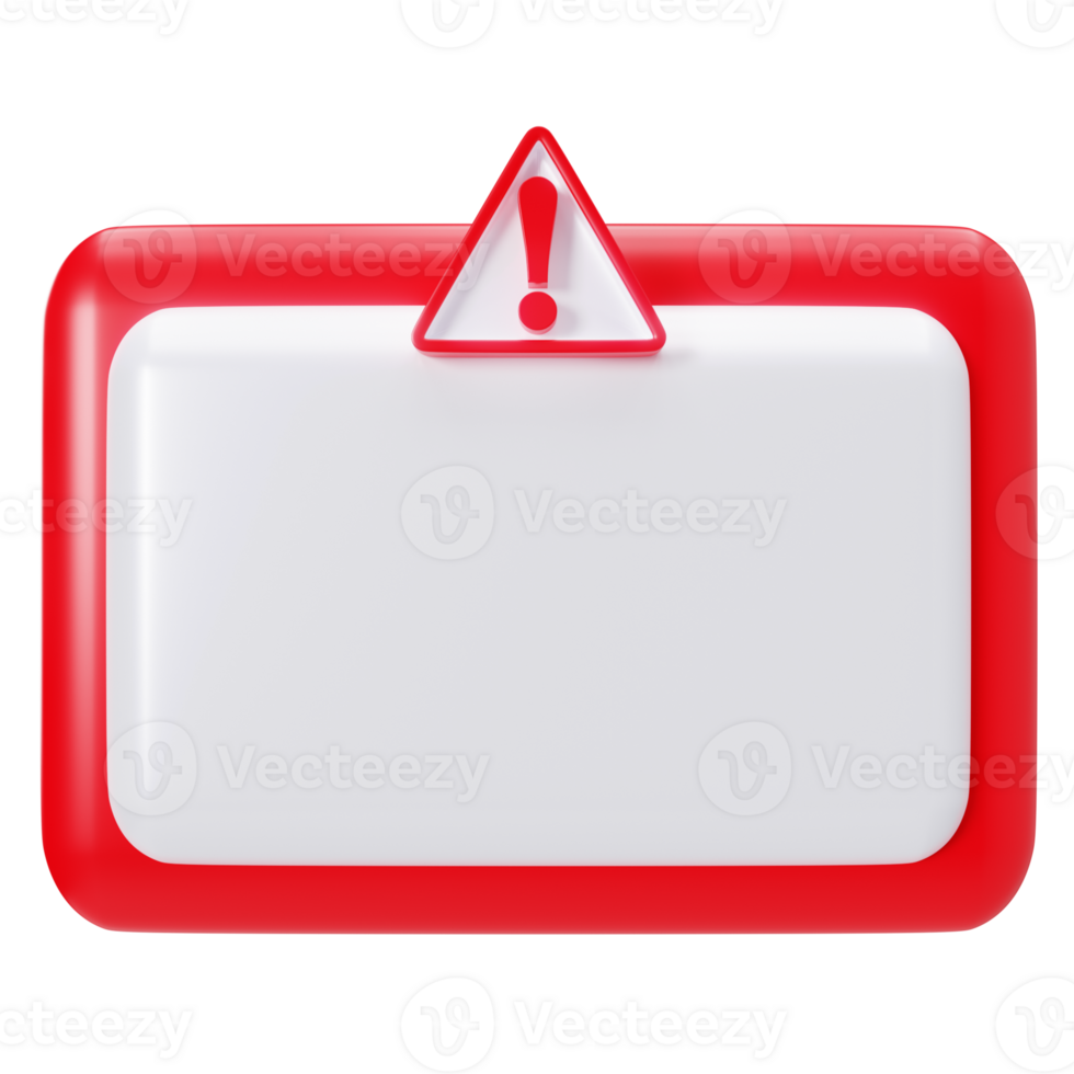 A red and white sign with a warning sign png