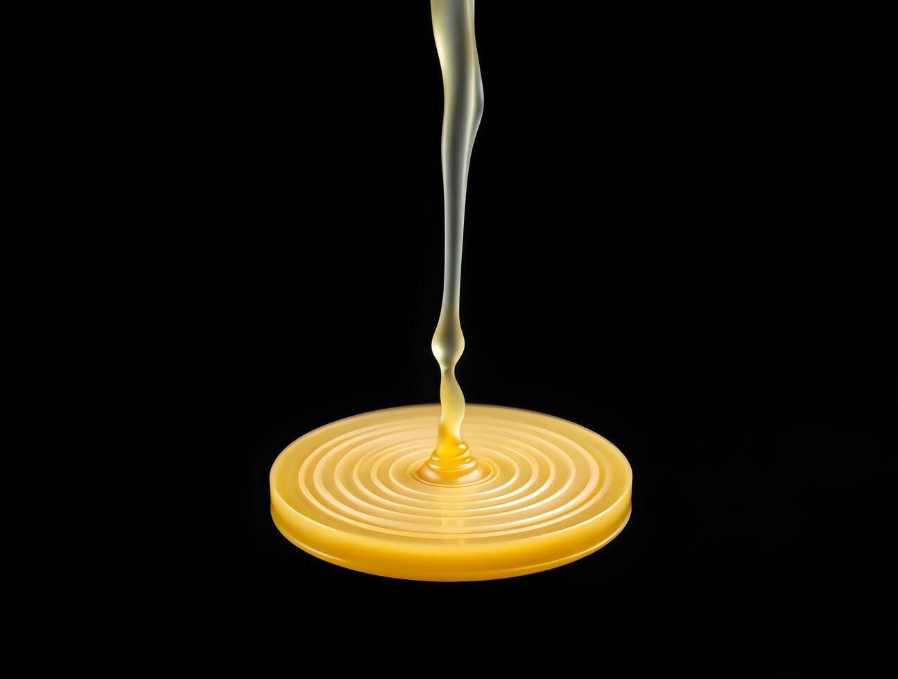 A yellow liquid dripping from a honeycomb photo