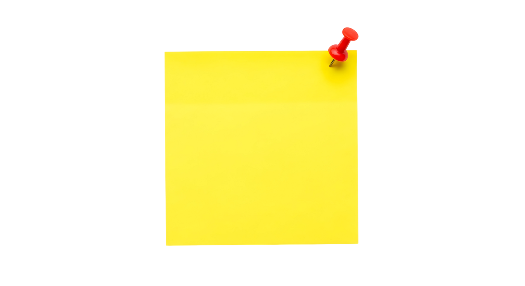 Yellow Sticky Note with Pushpin png