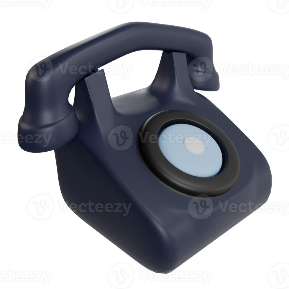 3D Toy Telephone with Vintage Style png