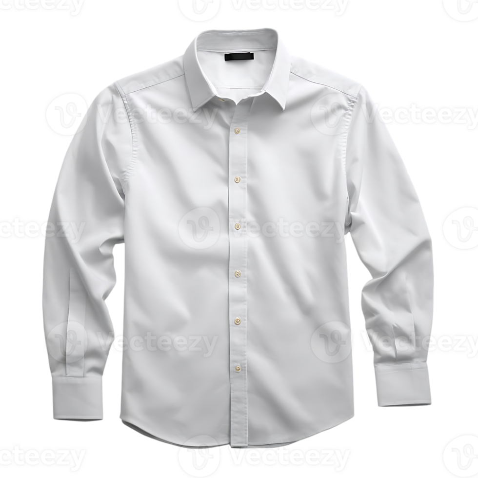 Crisp white long sleeve dress shirt menswear fashion apparel formal wear button up png