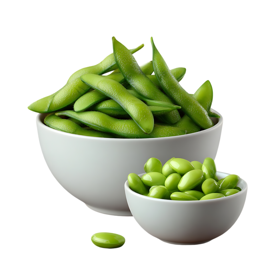 Edamame in bowls a healthy snack side dish png