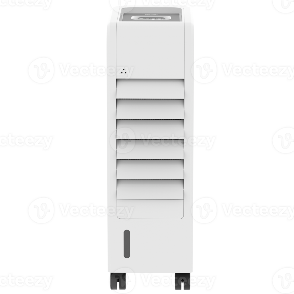 Render portable air cooler fan cooling device with transparent background png