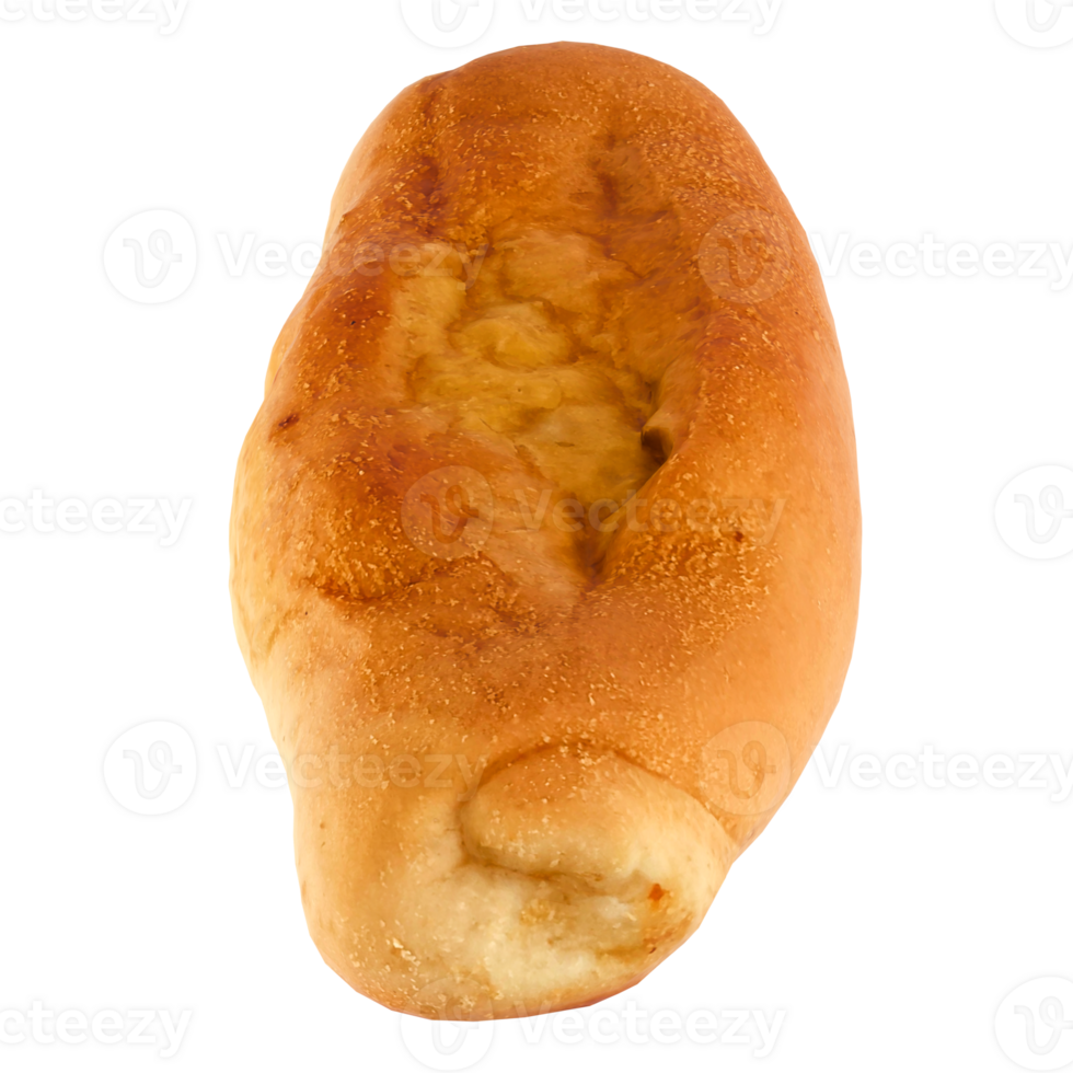 3d render bread loaf baked food with transparent background png
