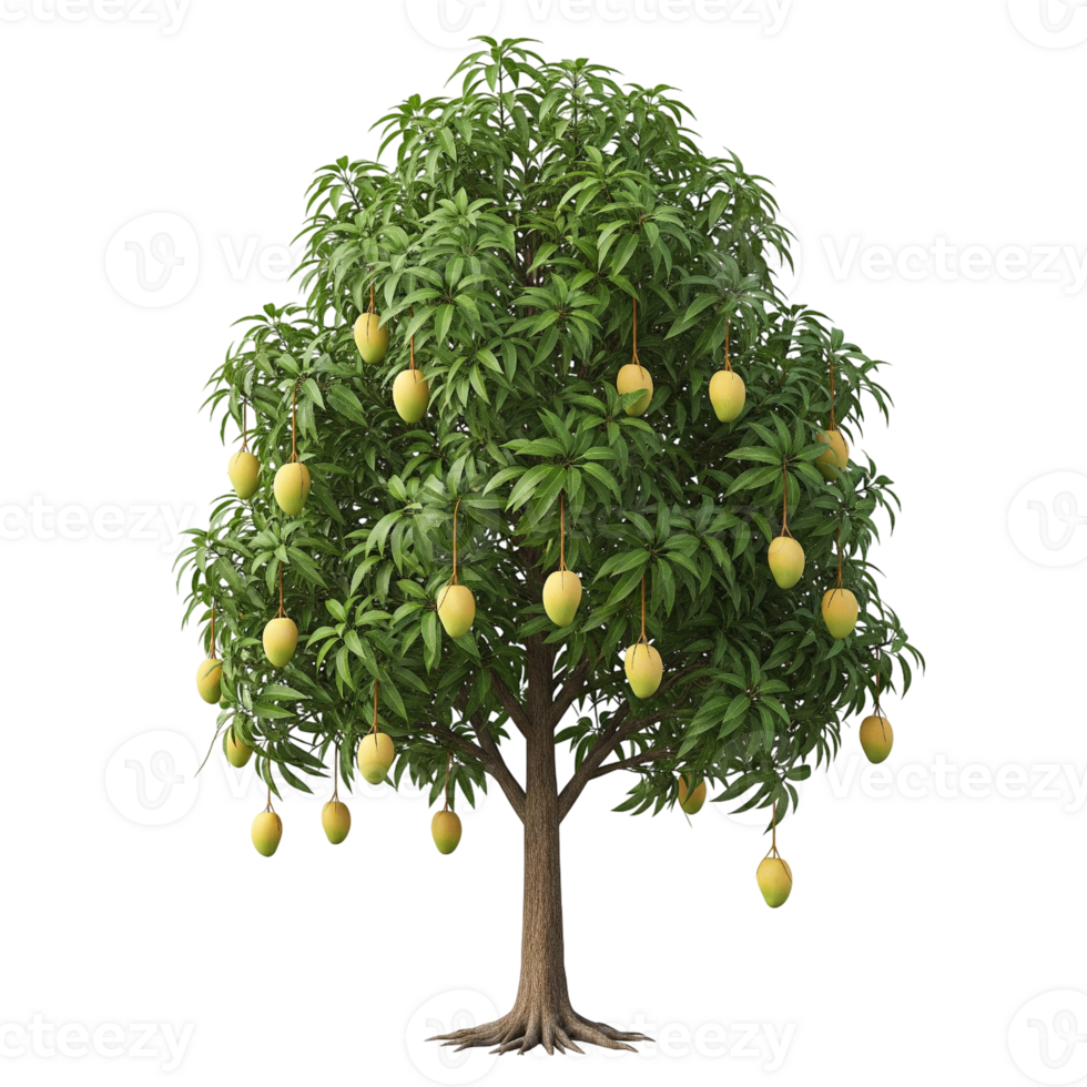 Mango tree with mangoes on it png