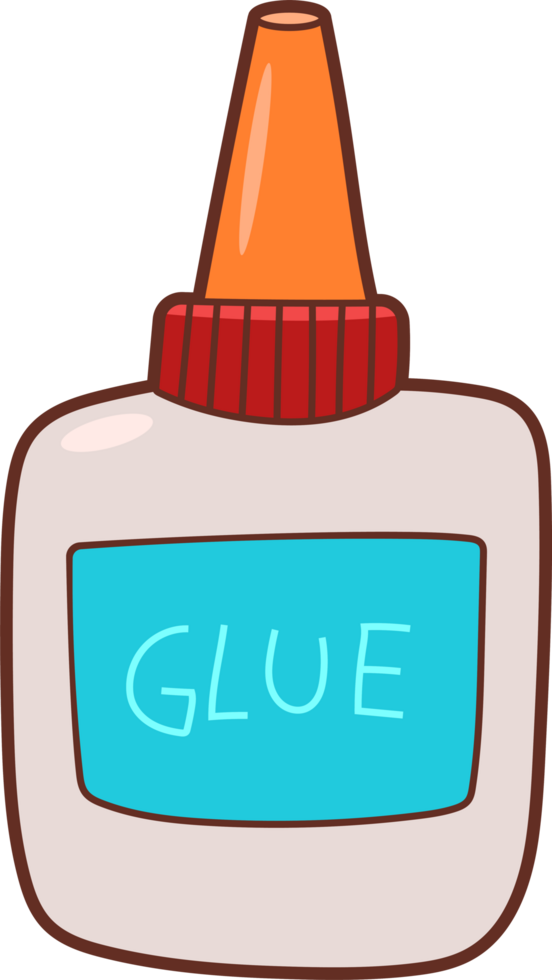 Bottle of Glue ready for art projects, paper crafts, school, and more. png