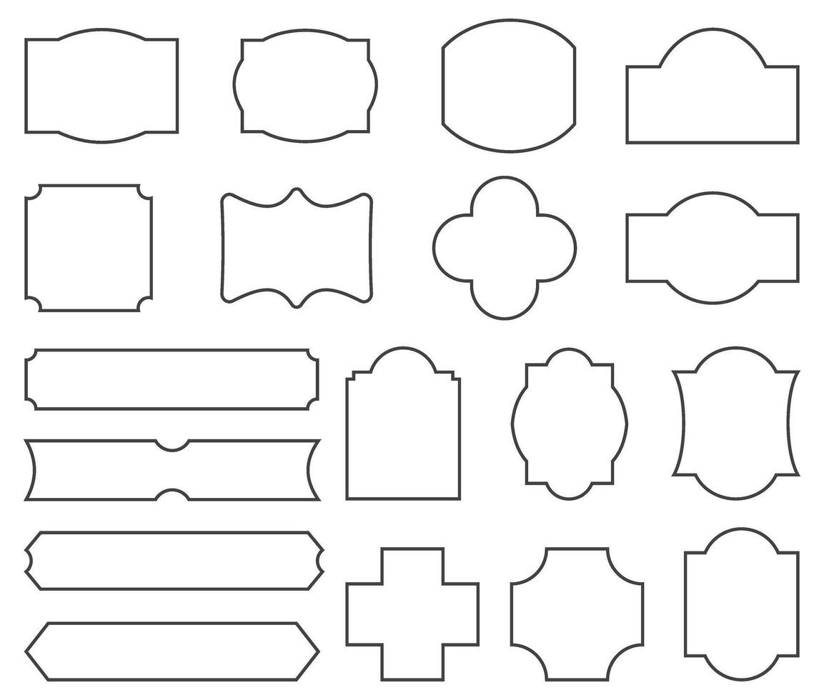 Collection of Decorative Frames and Border Outlines for Various Uses vector