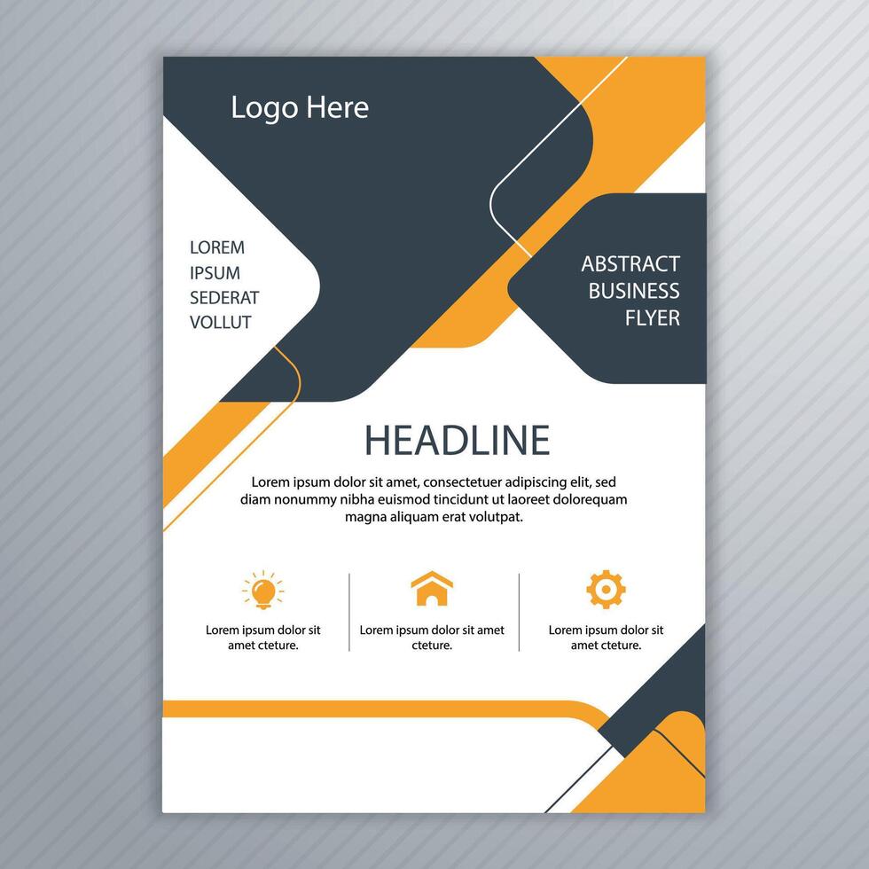 Abstract business flyer design with geometric shapes vector
