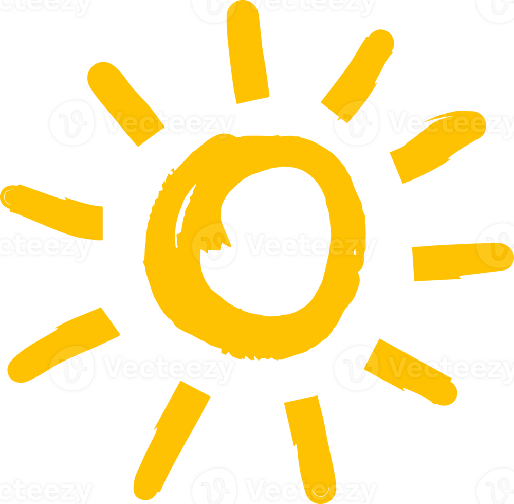 Sun line drawing png