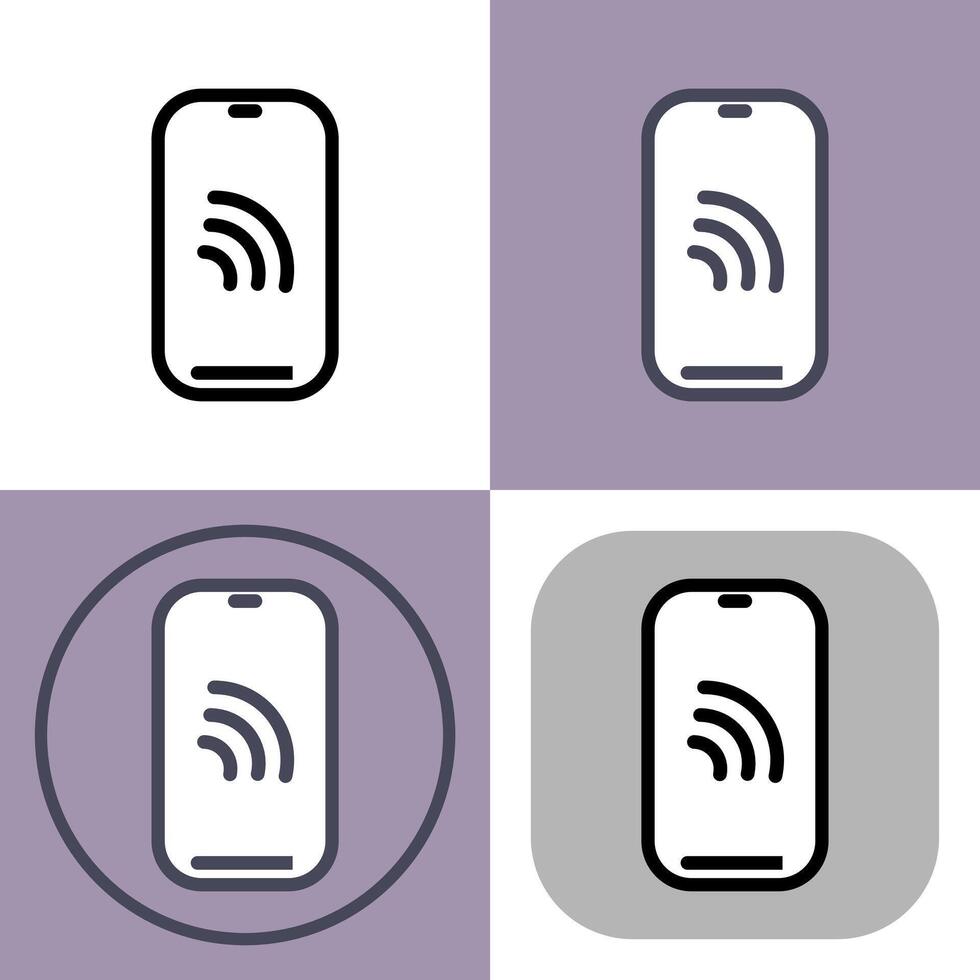 Creative mobile signal icon designs vector