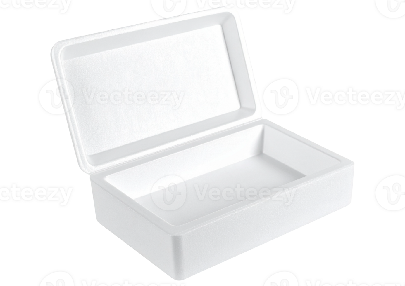 Clean white foam lunch box design png