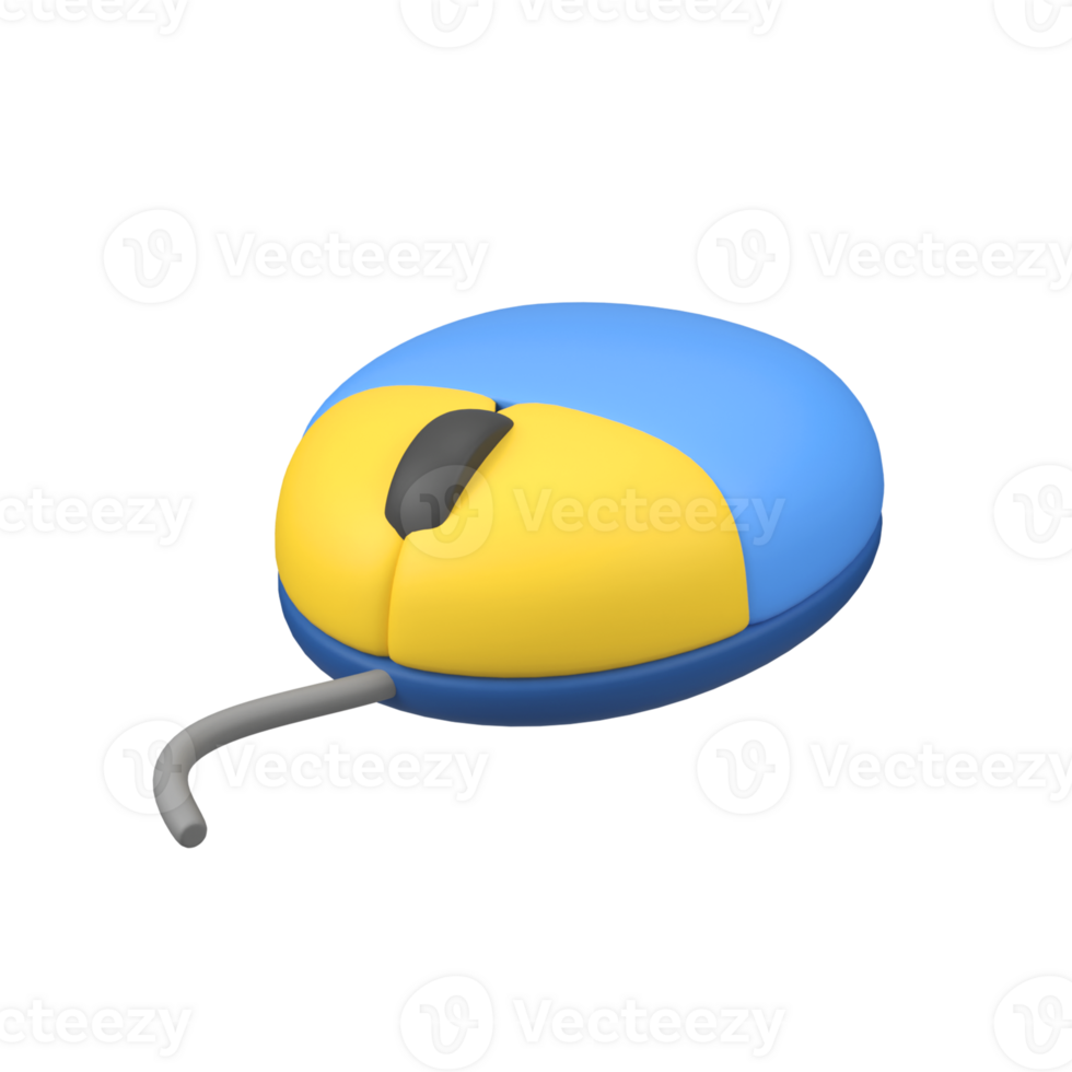 Computer mouse isolated 3d render icon illustration png
