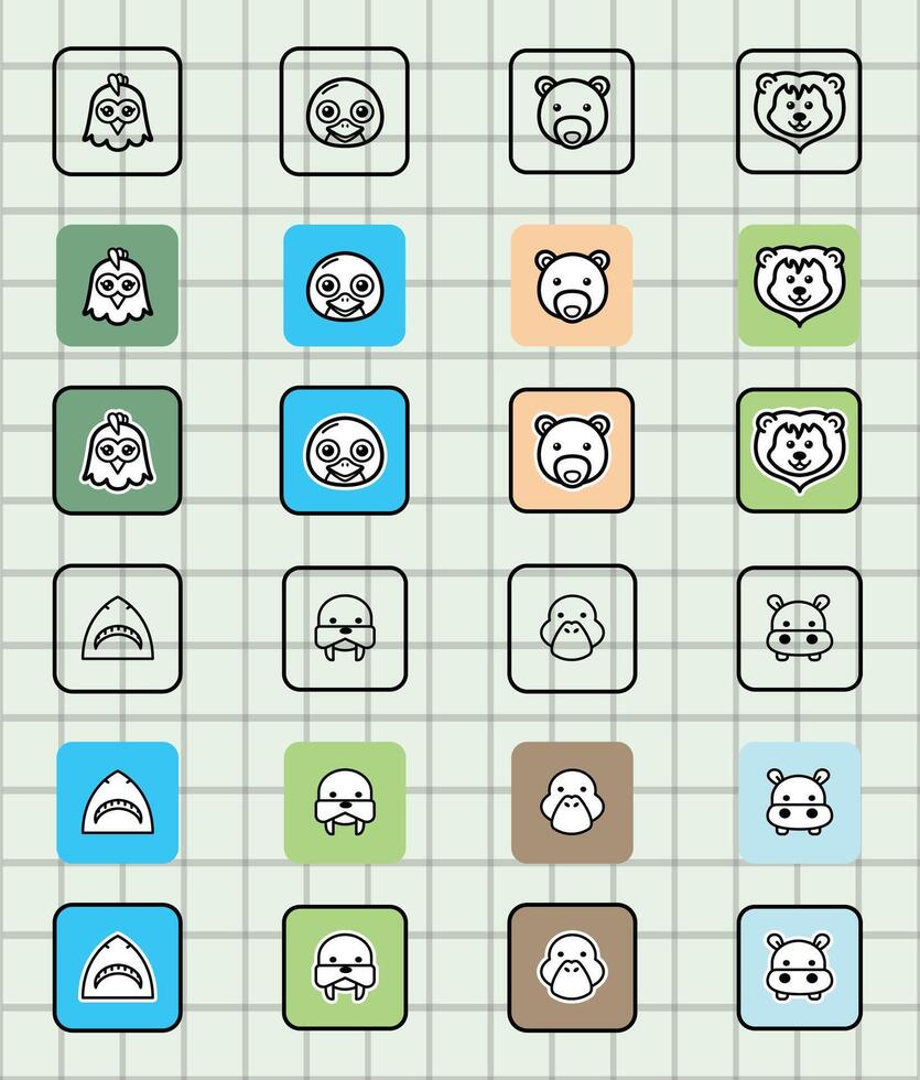 Animal Care Icon Pack vector