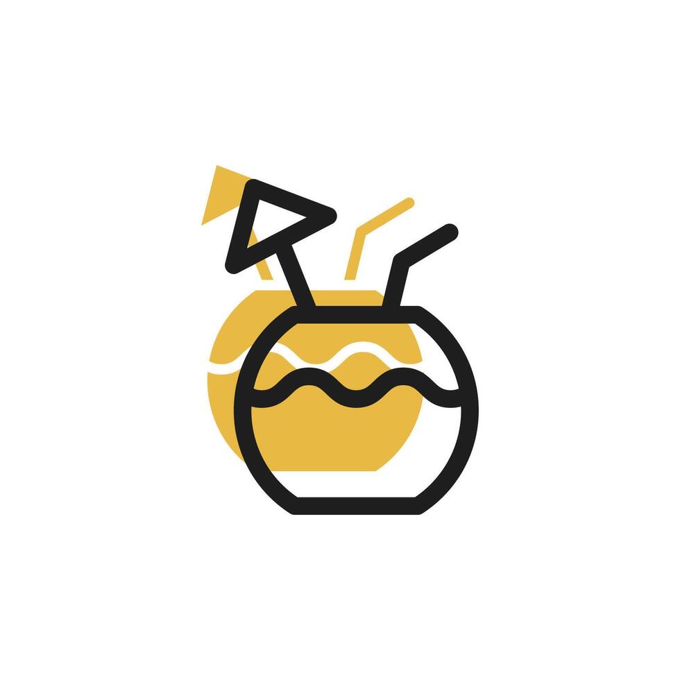 coconut icon is designed in a visually appealing and easily recognizable style. It suitable for various visual needs such as apps, digital media, or other graphic design projects vector