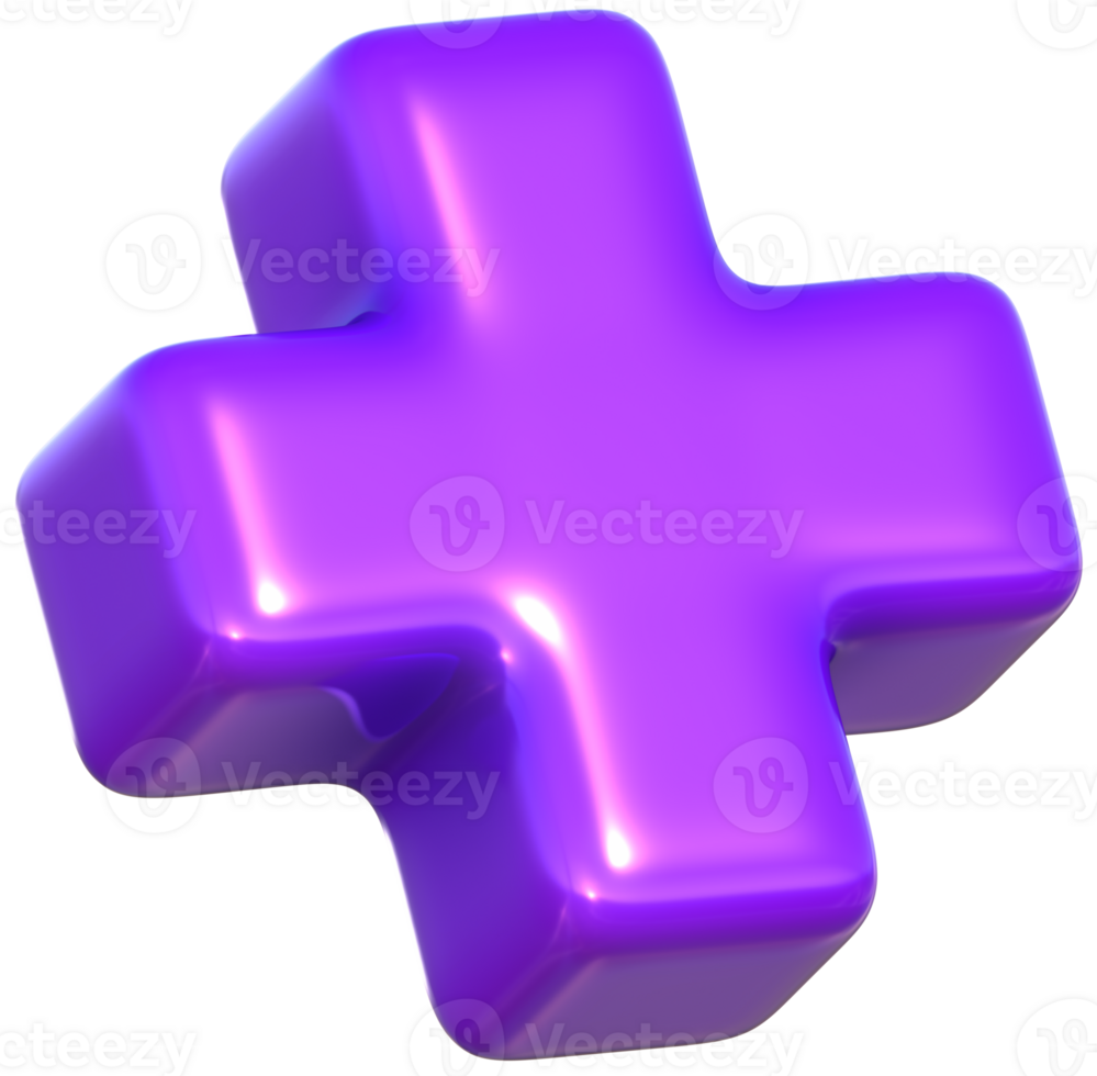 3D Plus Sign Geometric Harmony Abstract Shape png