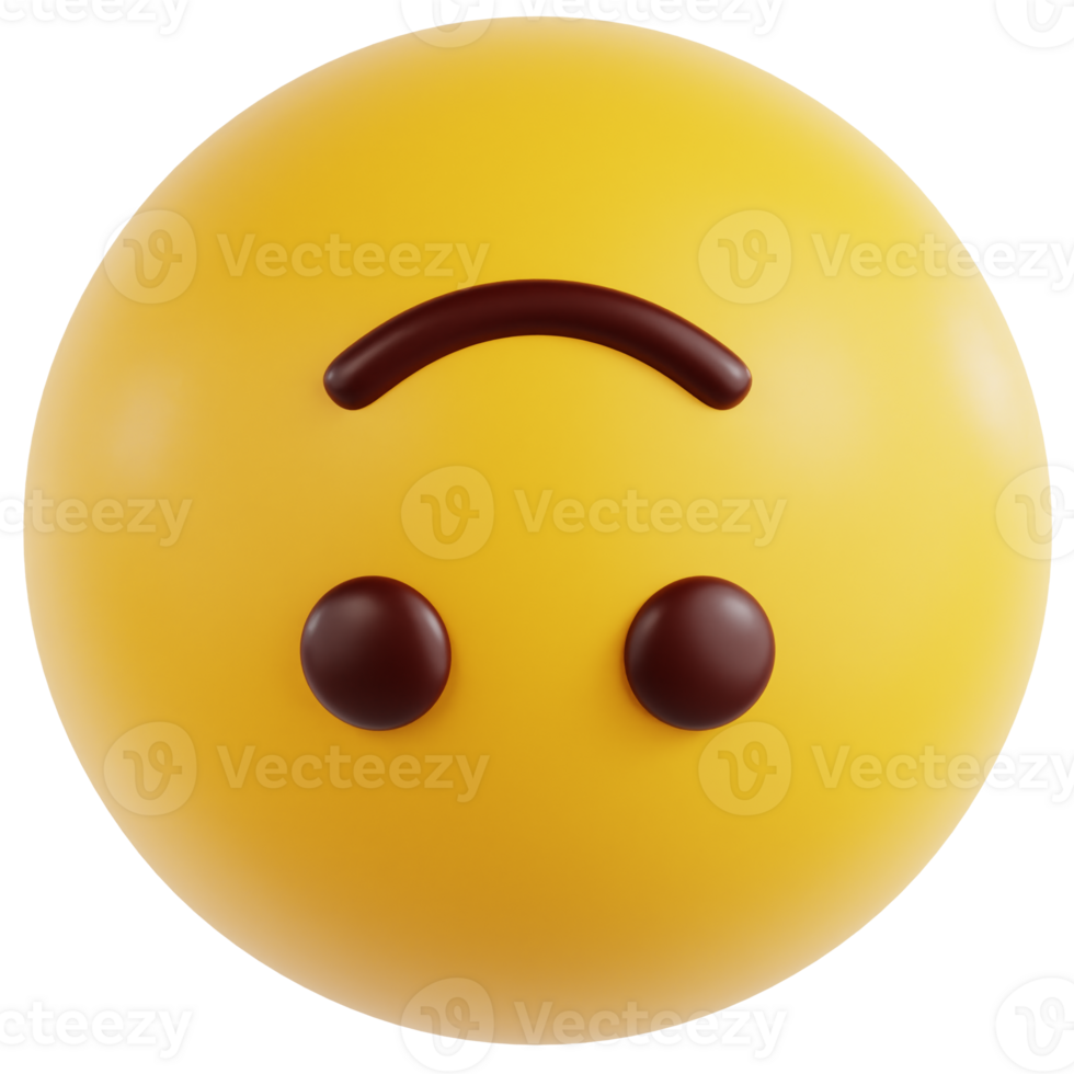 Upside Down Face 3D Ilustration png