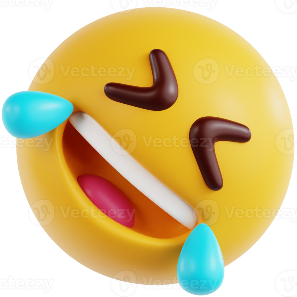 Roling On The Floor Laughing Face 3D Ilustration png