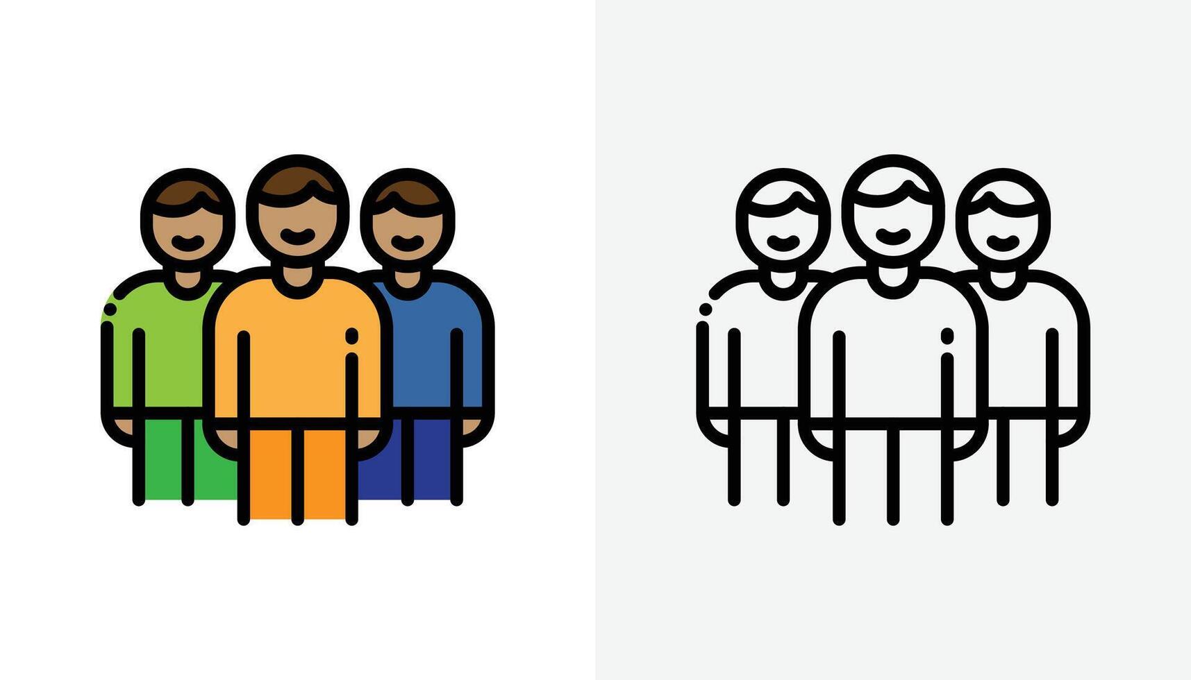 people group icons suitable for leadership, friendship, unity, teamwork icon symbol, info graphics, social media, websites, and corporate materials graphic symbolic vector
