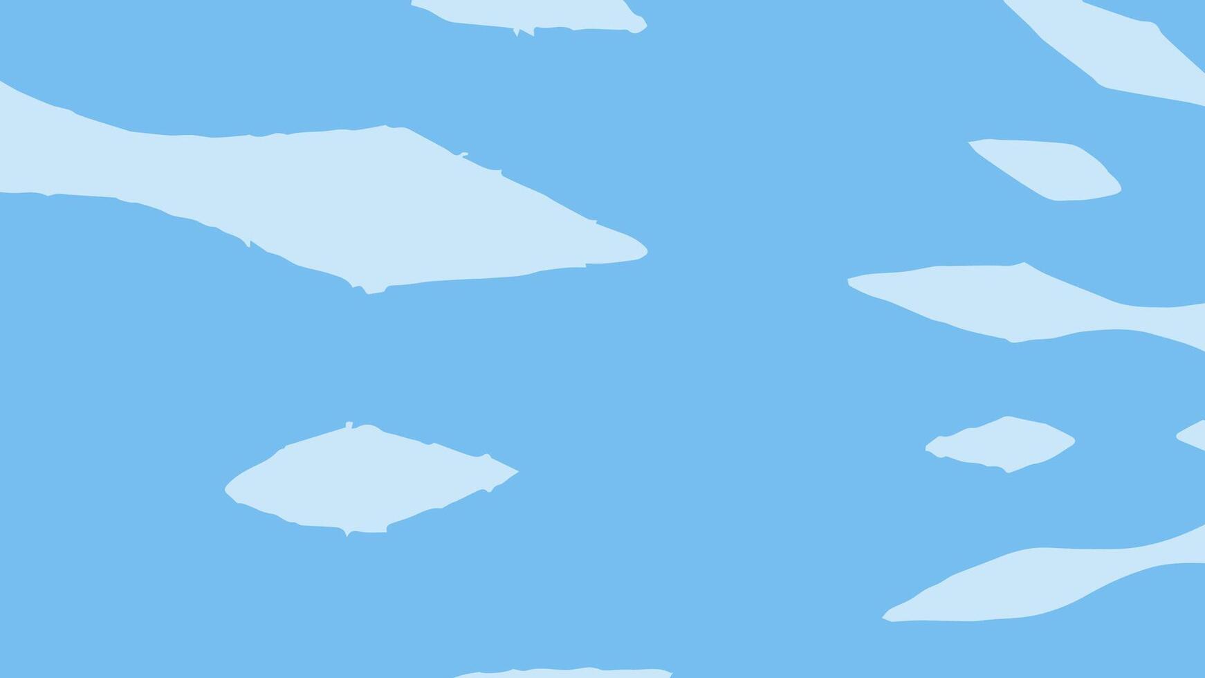 A Light blue background with numerous scattered white, elongated, wavy, and teardrop shapes. The shapes vary in size and distribution, creating a dynamic, upward-flowing visual. vector