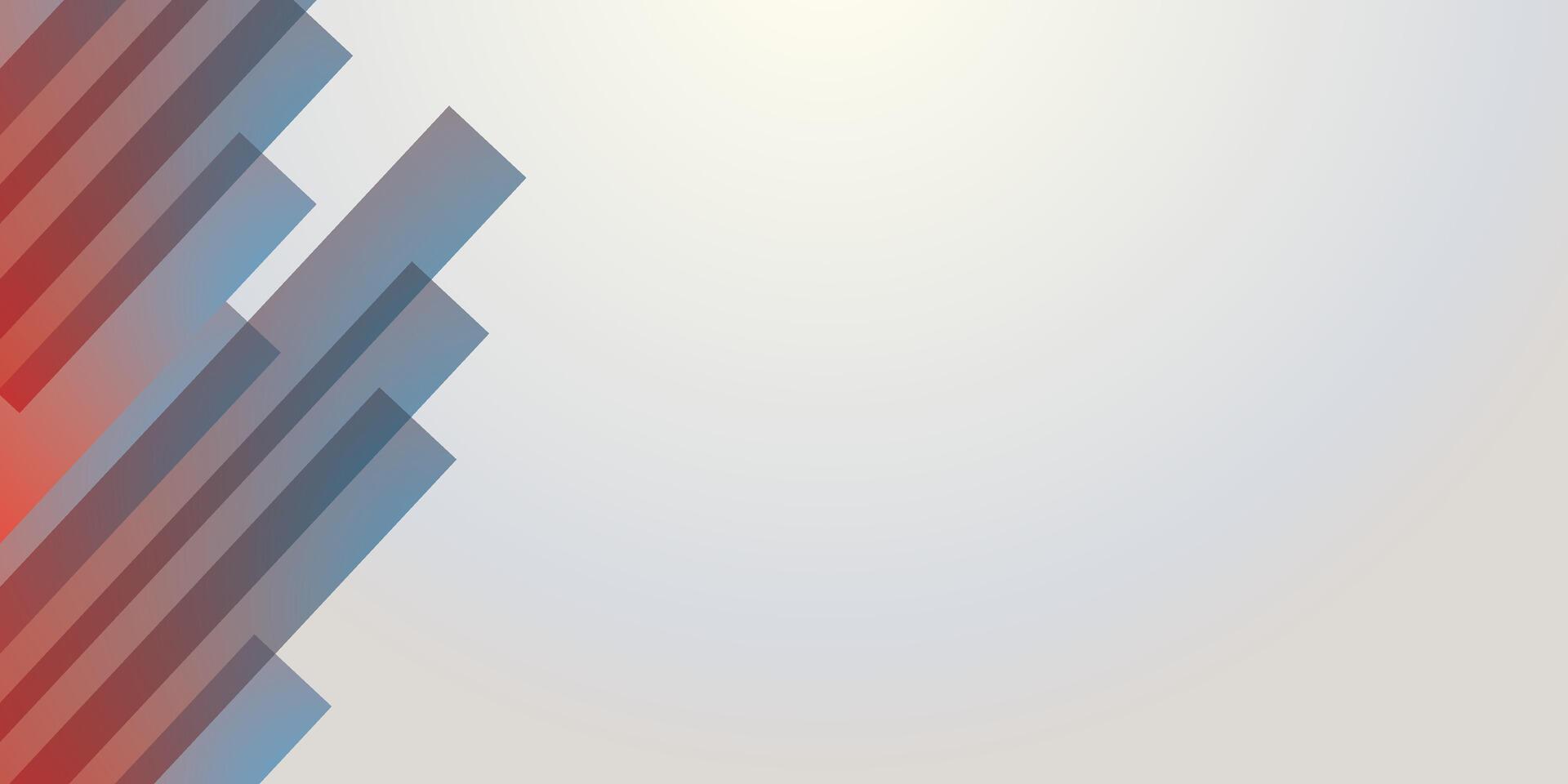 White background with red and blue gradient stripes symmetrically slanted to the left. vector