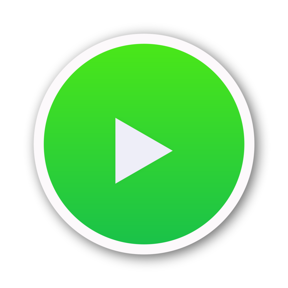 A green play button on transparent background png