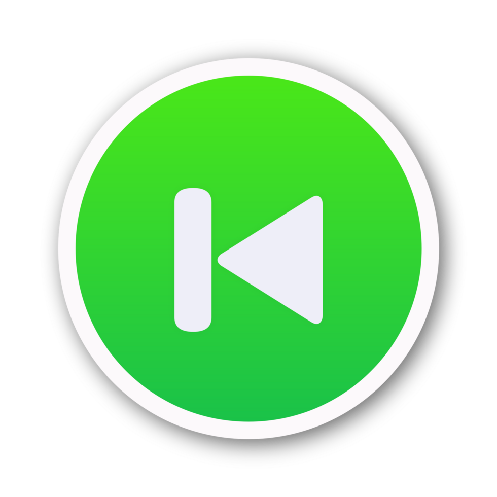 a green back button on transparent background png