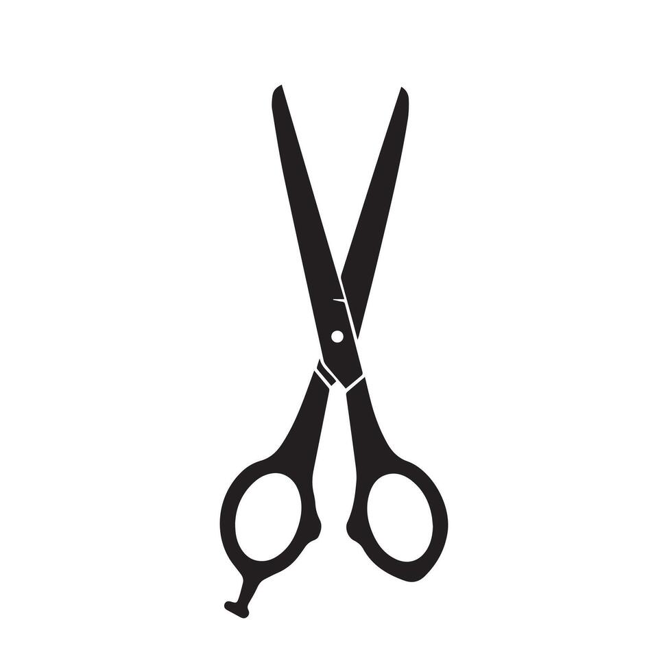 Scissors Icon A Simple Black and White Illustration for Hair Cutting vector