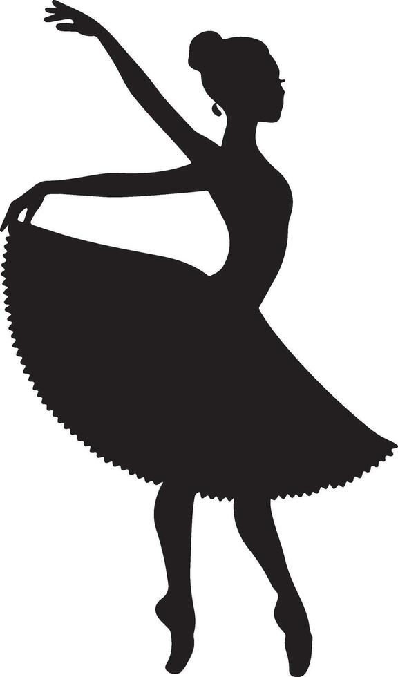 Elegant Ballerina Silhouette vector