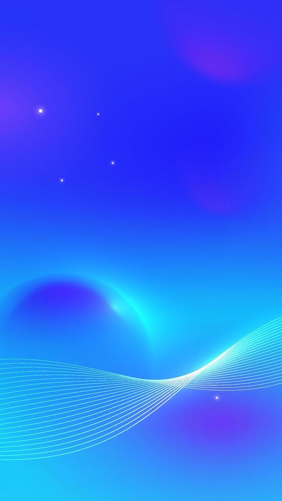 Abstract blue background with waves vector