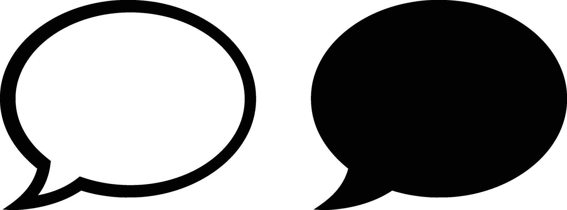 Speech Bubble Chat Icon Set - Communication and Dialogue Icon vector