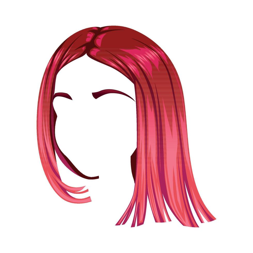 Red hair illustration for design projects vector