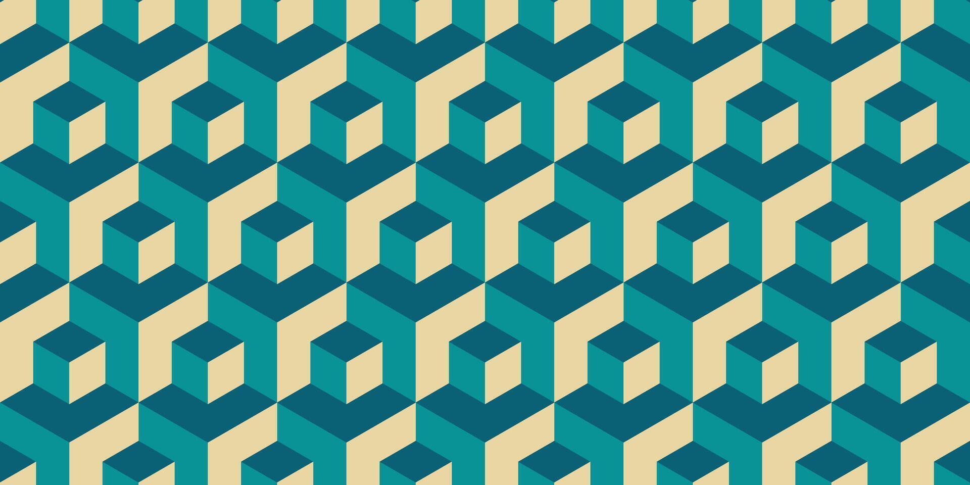 abstract geometric pattern with vintage color vector
