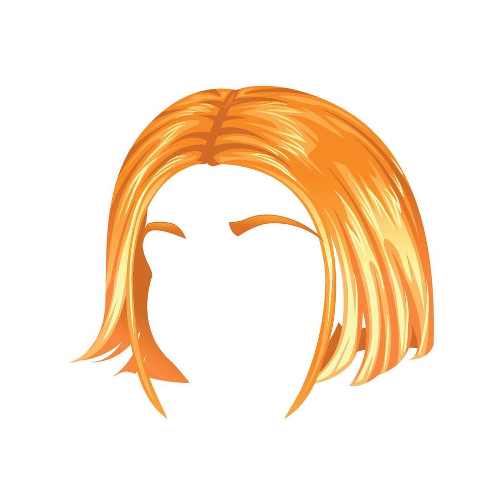 Short orange hair illustration vector