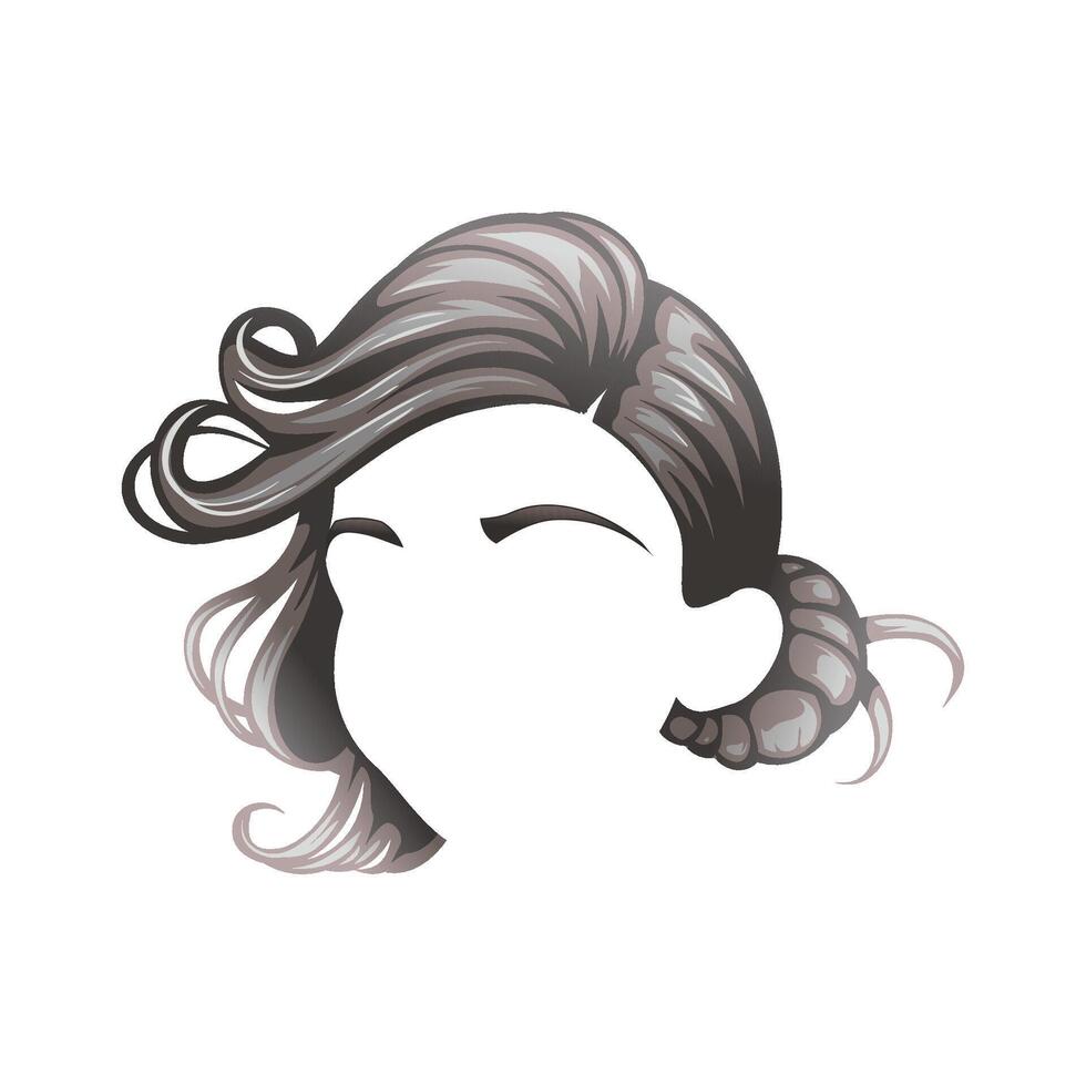 Stylish hair graphic design illustration vector