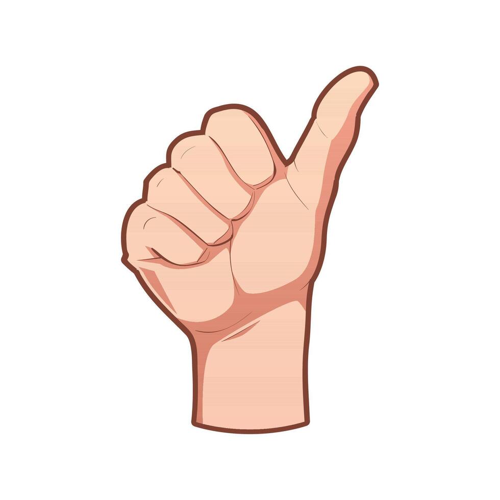 Thumbs up hand gesture image vector