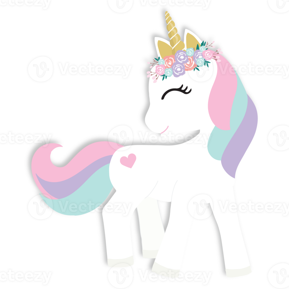Pastel Colored Unicorn png