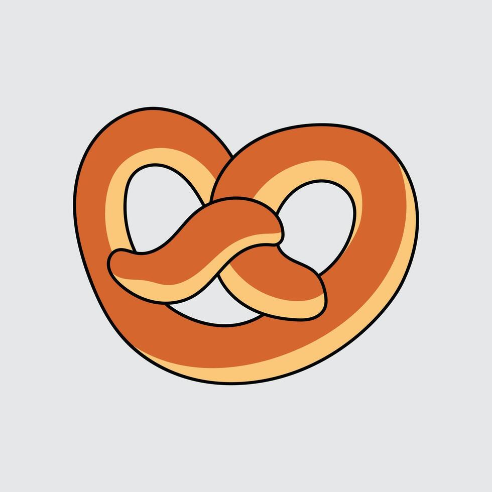 Colorful pretzel graphic vector