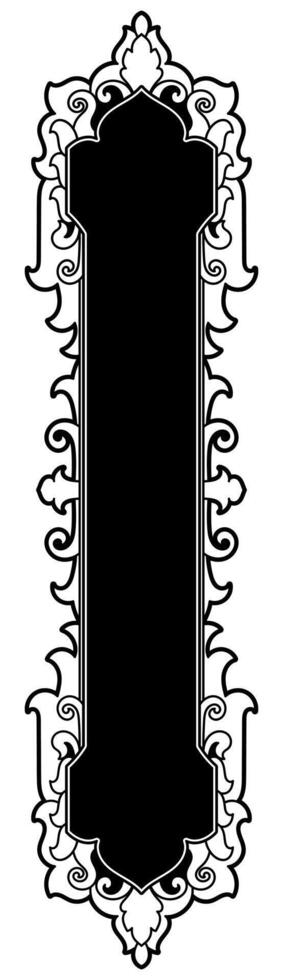 Vintage graphic elements, abstract pattern, frame, book cover decoration vector