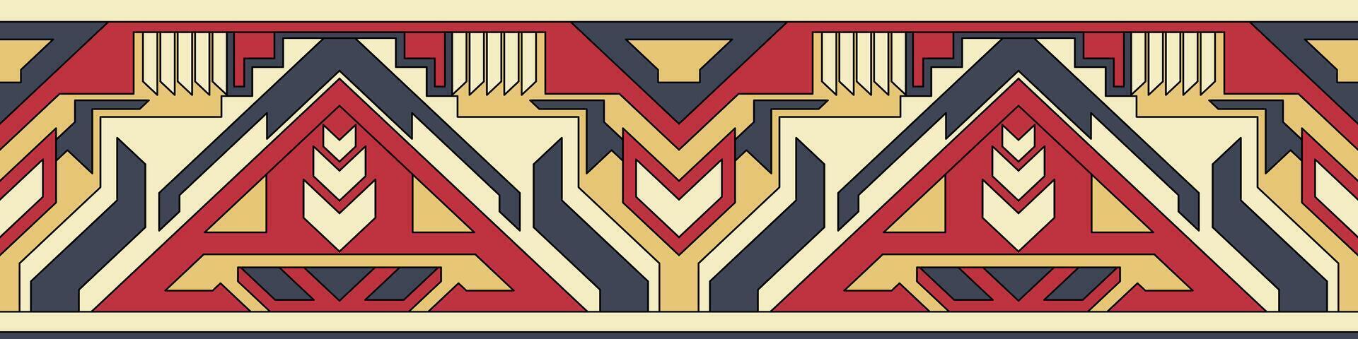 Colorful geometric art deco pattern vector