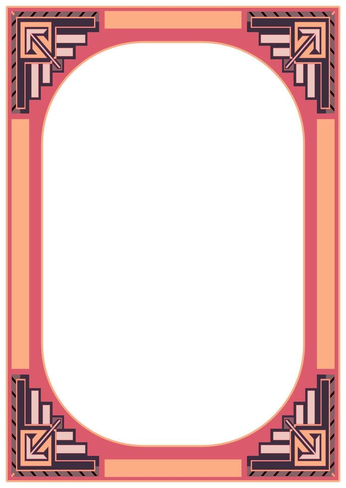 Abstract frame, pastel geometric shapes vector