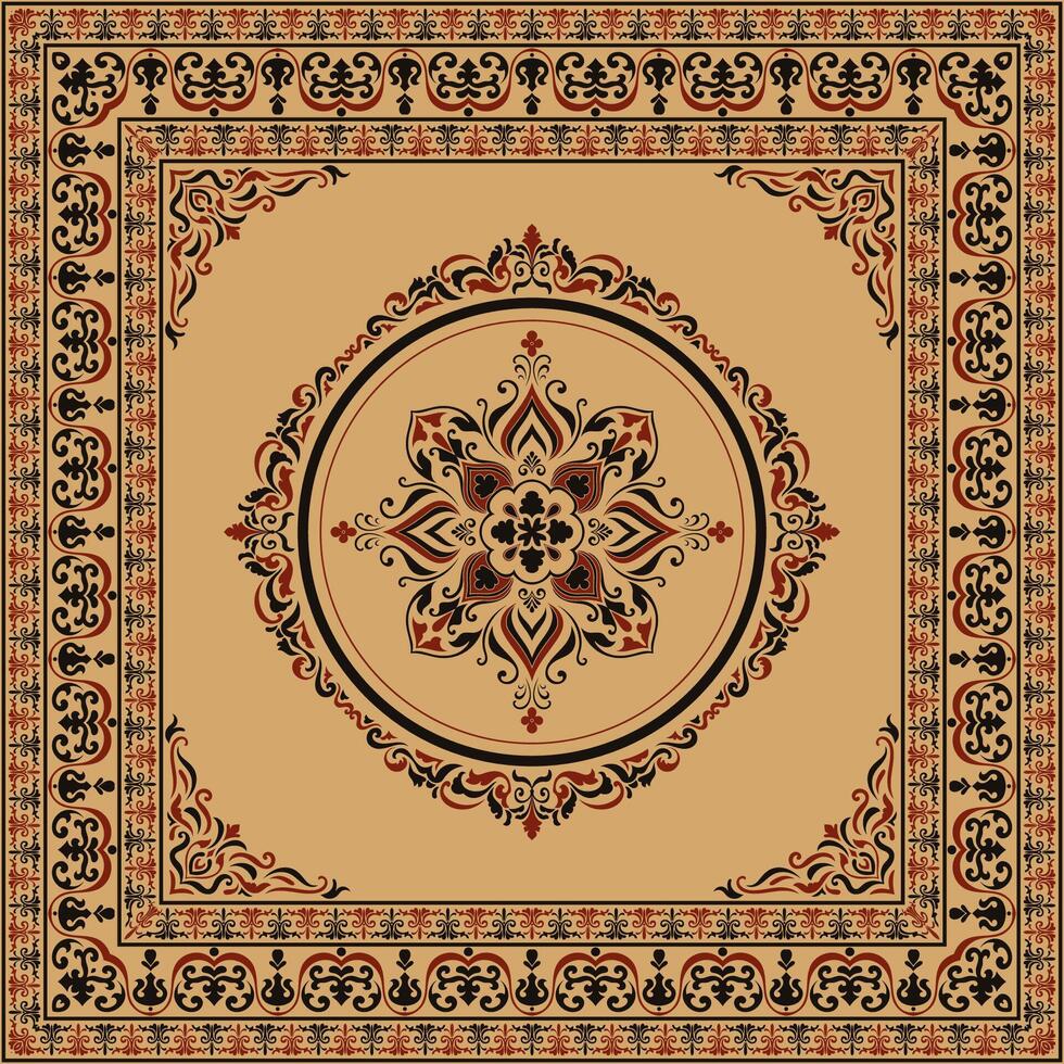 Prayer mats, sitting mats, decorative rugs vector