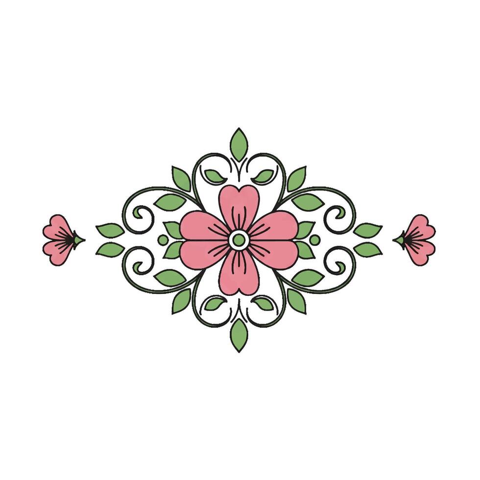 Floral design with pink flowers vector