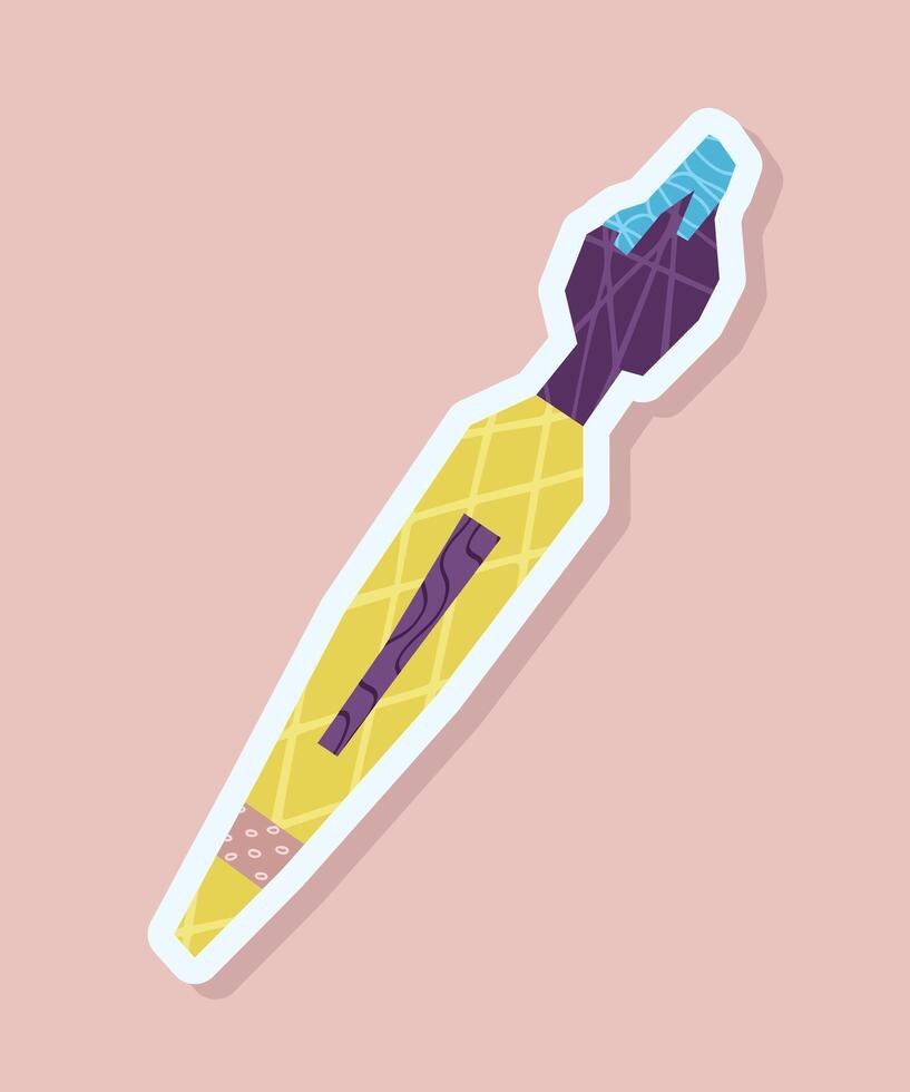 Colorful ice cream style pen vector