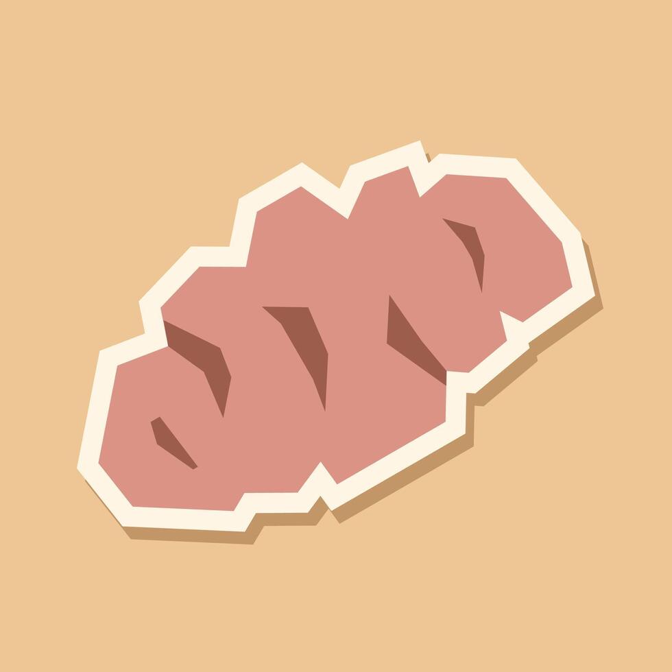 croissant illustration in a minimalist style vector